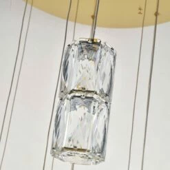 Polaris 28" Wide Gold And Crystal LED Multi Light Pendant -Lighting Sales Shop polaris 28 inch wide gold and crystal led multi light pendant 77h85views4