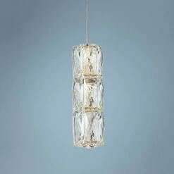 Polaris 6" Wide Chrome And Crystal LED Mini Pendant Light