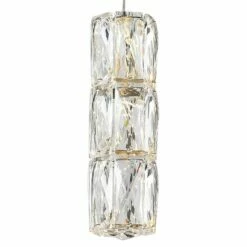 Polaris 6" Wide Chrome And Crystal LED Mini Pendant Light -Lighting Sales Shop polaris 6 inch wide chrome and crystal led mini pendant light 66c97views1