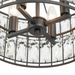 Polia 15 1/2" Wide Black 4-Light 2-Tier Drum Chandelier -Lighting Sales Shop polia 15 and one half inch wide black 4 light 2 tier drum chandelier 648p5views2