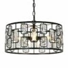 Polia 16 1/2" Wide Black Metal 4-Light Drum Chandelier 2 Polia 16 1/2" Wide Black Metal 4-Light Drum Chandelier -Lighting Sales Shop polia 16 and one half inch wide black metal 4 light drum chandelier 663p5