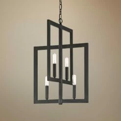Portrait 15 1/2" Wide Espresso 4-Light Foyer Pendant