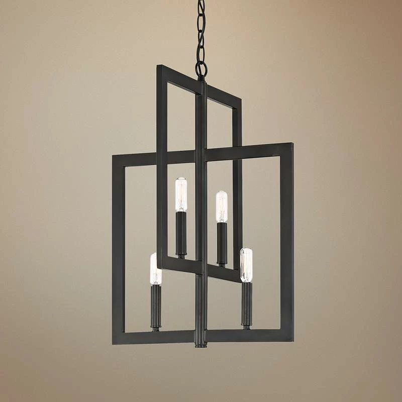 Portrait 15 1/2" Wide Espresso 4-Light Foyer Pendant 3 Portrait 15 1/2" Wide Espresso 4-Light Foyer Pendant