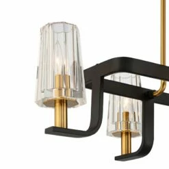 Possini Bronxville 38" Black And Brass Modern 6-Light Island Pendant -Lighting Sales Shop possini bronxville 38 inch black and brass modern 6 light island pendant 031f0views1
