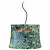 Possini Euro 16" Wide Peacock Print Shade Pendant Light -Lighting Sales Shop possini euro 16 inch wide peacock print shade pendant light 30j79