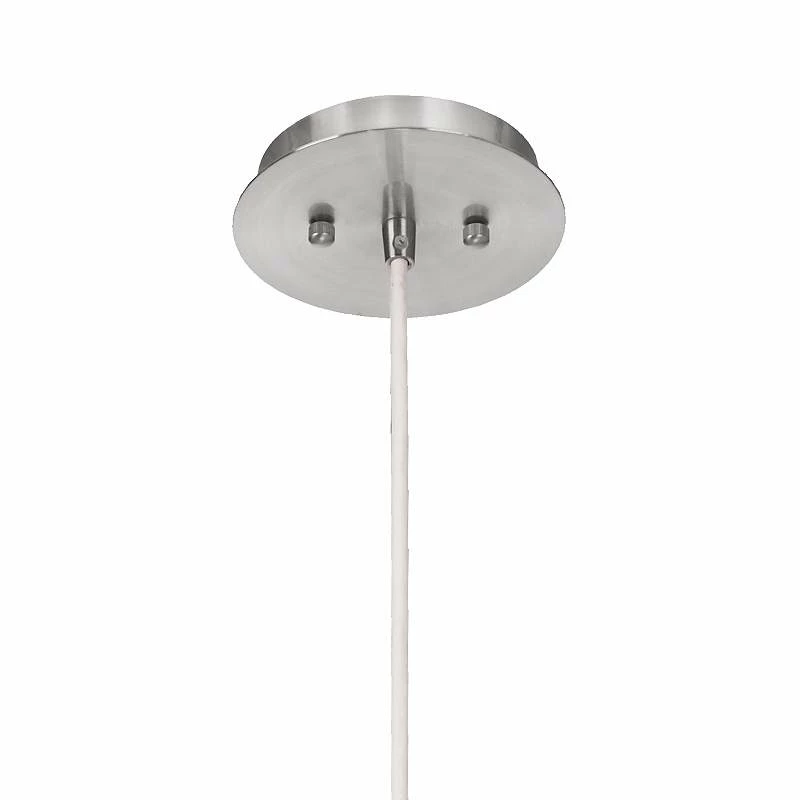 Possini Euro 16" Wide White Brushed Nickel Modern Pendant Light 7 Possini Euro 16" Wide White Brushed Nickel Modern Pendant Light - Image 5