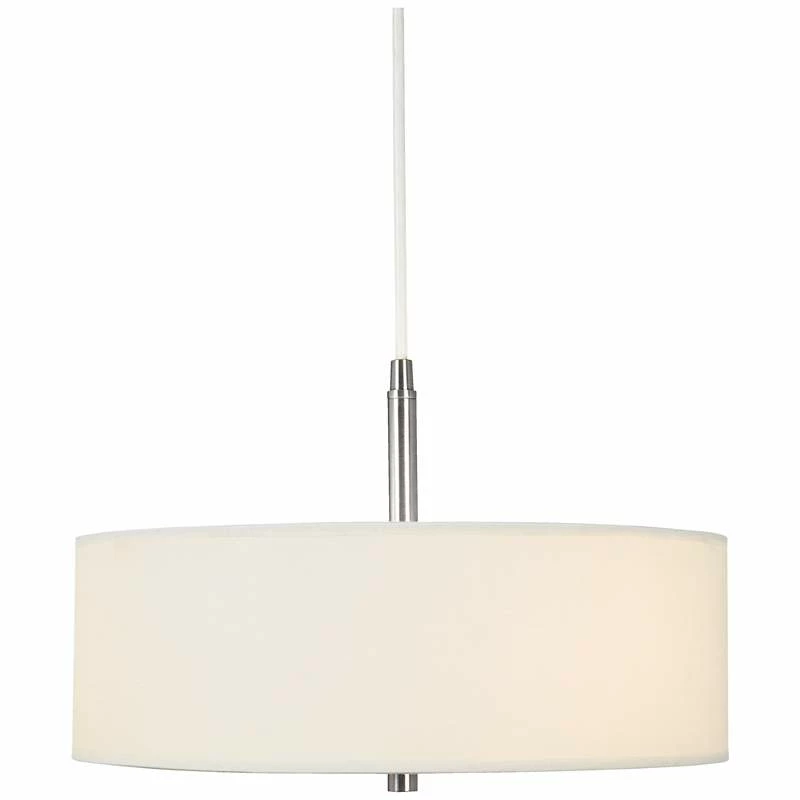 Possini Euro 16" Wide White Brushed Nickel Modern Pendant Light 8 Possini Euro 16" Wide White Brushed Nickel Modern Pendant Light - Image 6
