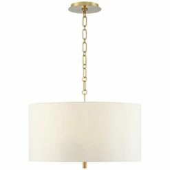 Possini Euro 20" Wide Warm Gold Pendant Light With White Shade -Lighting Sales Shop possini euro 20 inch wide warm gold pendant light with white shade 42e57views4