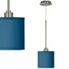 Possini Euro 7" Wide Blue Faux Silk Shade Mini Pendant Light -Lighting Sales Shop possini euro 7 inch wide blue faux silk shade mini pendant light 28c45cropped