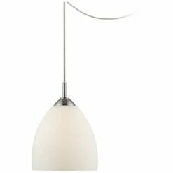 Possini Euro 9" Wide Opal Glass Plug-In Swag Style Mini Pendant -Lighting Sales Shop possini euro 9 inch wide opal glass plug in swag style mini pendant v4624
