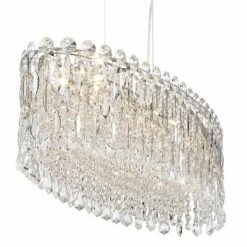 Possini Euro Alyssa 36 1/2" Wide Crystal LED Oval Pendant Chandelier -Lighting Sales Shop possini euro alyssa 36 and one half inch wide crystal led oval pendant chandelier 64r71views3