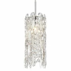 Possini Euro Alyssa 4" Wide Chrome And Crystal LED Mini Pendant Light -Lighting Sales Shop possini euro alyssa 4 inch wide chrome and crystal led mini pendant light 64r73views1
