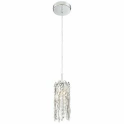 Possini Euro Alyssa 4" Wide Chrome And Crystal LED Mini Pendant Light -Lighting Sales Shop possini euro alyssa 4 inch wide chrome and crystal led mini pendant light 64r73views3