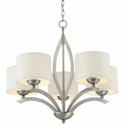 Possini Euro Ariano 27 1/4" Wide Brushed Nickel Modern Chandelier -Lighting Sales Shop possini euro ariano 27 and one quarter inch wide brushed nickel modern chandelier t8825views2