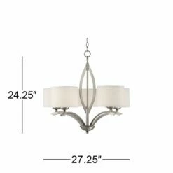 Possini Euro Ariano 27 1/4" Wide Brushed Nickel Modern Chandelier -Lighting Sales Shop possini euro ariano 27 and one quarter inch wide brushed nickel modern chandelier t8825views3