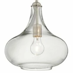 Possini Euro Belford 11" Brushed Nickel Handcrafted Glass Mini Pendant -Lighting Sales Shop possini euro belford 11 inch brushed nickel handcrafted glass mini pendant 42e08views1