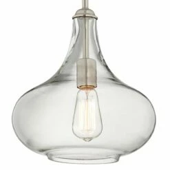 Possini Euro Belford 11" Brushed Nickel Handcrafted Glass Mini Pendant -Lighting Sales Shop possini euro belford 11 inch brushed nickel handcrafted glass mini pendant 42e08views2