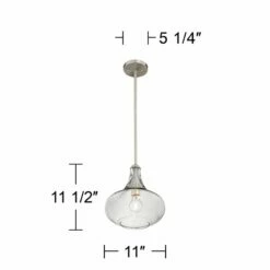 Possini Euro Belford 11" Brushed Nickel Handcrafted Glass Mini Pendant -Lighting Sales Shop possini euro belford 11 inch brushed nickel handcrafted glass mini pendant 42e08views5
