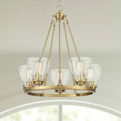 Possini Euro Bellis 24 1/2" Wide 5-Light Soft Gold Ring Chandelier