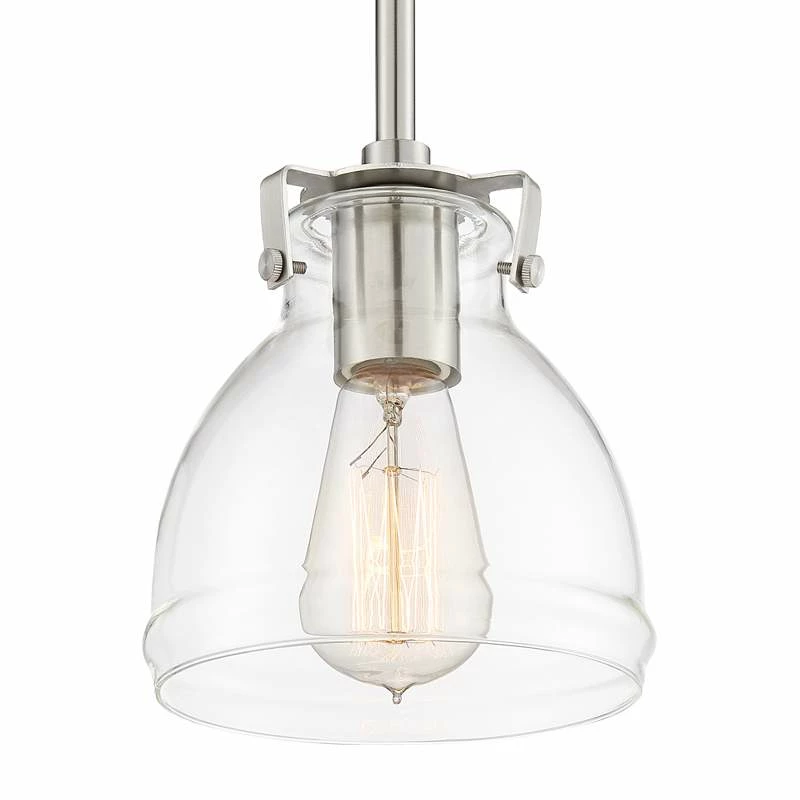 Possini Euro Bellis 6 1/2" Wide Nickel And Clear Glass Mini Pendant 5 Possini Euro Bellis 6 1/2" Wide Nickel And Clear Glass Mini Pendant - Image 3