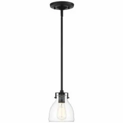 Possini Euro Bellis 6" Wide Black Clear Glass Mini Pendant -Lighting Sales Shop possini euro bellis 6 inch wide black clear glass mini pendant 820v0views3
