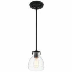 Possini Euro Bellis 6" Wide Black Clear Glass Mini Pendant -Lighting Sales Shop possini euro bellis 6 inch wide black clear glass mini pendant 820v0views4
