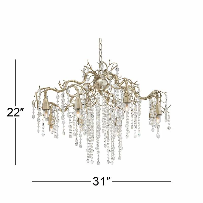 Possini Euro Branches 31" Wide Silver Champagne Chandelier 9 Possini Euro Branches 31" Wide Silver Champagne Chandelier - Image 7