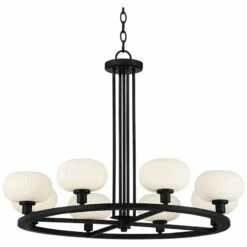 Possini Euro Brennan 31" Wide Matte Black 8-Light Chandelier -Lighting Sales Shop possini euro brennan 31 inch wide matte black 8 light chandelier 91j76
