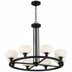 Possini Euro Brennan 31" Wide Matte Black 8-Light Chandelier -Lighting Sales Shop possini euro brennan 31 inch wide matte black 8 light chandelier 91j76views5