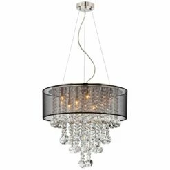 Possini Euro Bretton 22" Wide Brushed Nickel Crystal Chandelier -Lighting Sales Shop possini euro bretton 22 inch wide brushed nickel crystal chandelier u3573