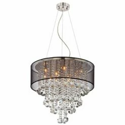 Possini Euro Bretton 22" Wide Brushed Nickel Crystal Chandelier -Lighting Sales Shop possini euro bretton 22 inch wide brushed nickel crystal chandelier u3573views3