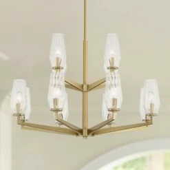 Possini Euro Byzantium 35" Wide Gold 12-Light Modern Luxe Chandelier