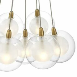 Possini Euro Calrissen 12" Wide Gold And Glass 7-Light Globe Pendant -Lighting Sales Shop possini euro calrissen 12 inch wide gold and glass 7 light globe pendant 506n1views1