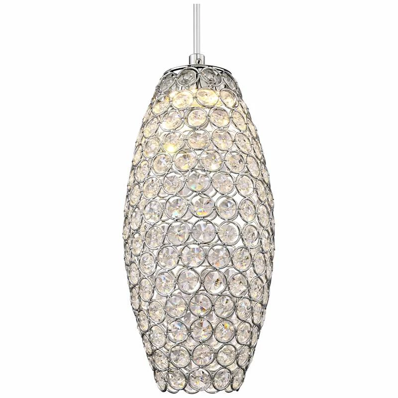Possini Euro Carlier 5 1/4"W Chrome LED Crystal Mini Pendant 5 Possini Euro Carlier 5 1/4"W Chrome LED Crystal Mini Pendant - Image 3