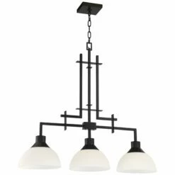 Possini Euro Carlyn 32 1/2"W Black 3-Light Island Chandelier -Lighting Sales Shop possini euro carlyn 32 and one half inchw black 3 light island chandelier 902r0views4