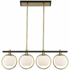 Possini Euro Carlyn 33" Brass And Black 4-Light LED Island Pendant -Lighting Sales Shop possini euro carlyn 33 inch brass and black 4 light led island pendant 86k71views3