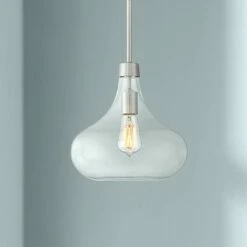 Possini Euro Cecil 11" Wide Brushed Nickel Mini Pendant