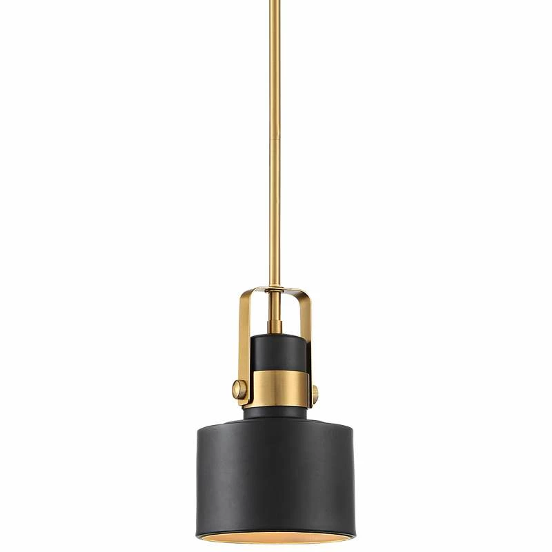 Possini Euro Courtney 6 1/2" Wide Black And Gold Mini Pendant Light 4 Possini Euro Courtney 6 1/2" Wide Black And Gold Mini Pendant Light - Image 2