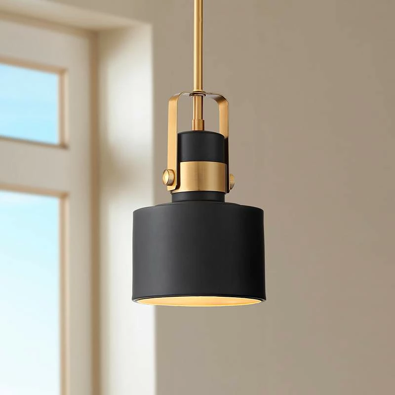 Possini Euro Courtney 6 1/2" Wide Black And Gold Mini Pendant Light 3 Possini Euro Courtney 6 1/2" Wide Black And Gold Mini Pendant Light