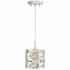 Possini Euro Crystal Rain 6" Wide Chrome Mini LED Pendant -Lighting Sales Shop possini euro crystal rain 6 inch wide chrome mini led pendant 63c69views3