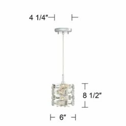 Possini Euro Crystal Rain 6" Wide Chrome Mini LED Pendant -Lighting Sales Shop possini euro crystal rain 6 inch wide chrome mini led pendant 63c69views5