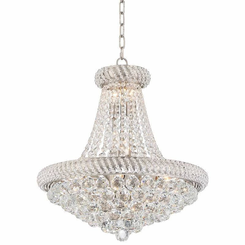 Possini Euro Diana 20" Wide Nickel Crystal Chandelier 4 Possini Euro Diana 20" Wide Nickel Crystal Chandelier - Image 2