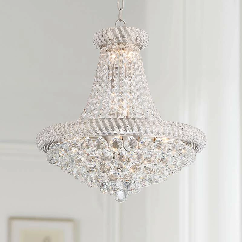 Possini Euro Diana 20" Wide Nickel Crystal Chandelier 3 Possini Euro Diana 20" Wide Nickel Crystal Chandelier