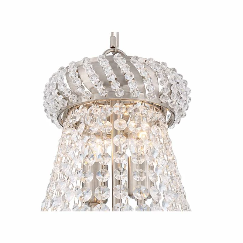 Possini Euro Diana 20" Wide Nickel Crystal Chandelier 8 Possini Euro Diana 20" Wide Nickel Crystal Chandelier - Image 6