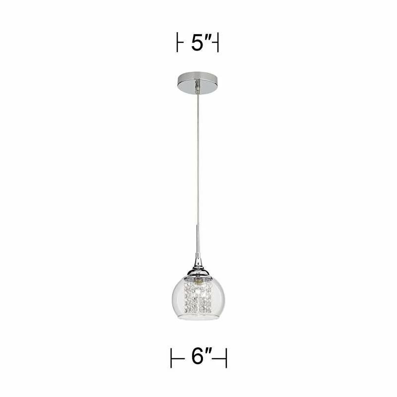 Possini Euro Encircled 6" Wide Crystal Glass Modern LED Mini Pendant 8 Possini Euro Encircled 6" Wide Crystal Glass Modern LED Mini Pendant - Image 6