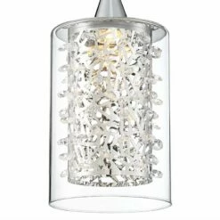 Possini Euro Enya 5 1/2" Wide Modern Chrome LED Mini Pendant -Lighting Sales Shop possini euro enya 5 and one half inch wide modern chrome led mini pendant 39h44views1