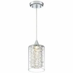 Possini Euro Enya 5 1/2" Wide Modern Chrome LED Mini Pendant -Lighting Sales Shop possini euro enya 5 and one half inch wide modern chrome led mini pendant 39h44views3