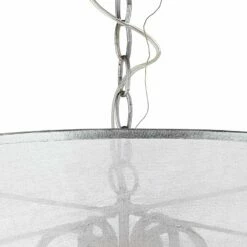 Possini Euro Farina 23" Wide Organza Silver Pendant Light -Lighting Sales Shop possini euro farina 23 inch wide organza silver pendant light w9781views2