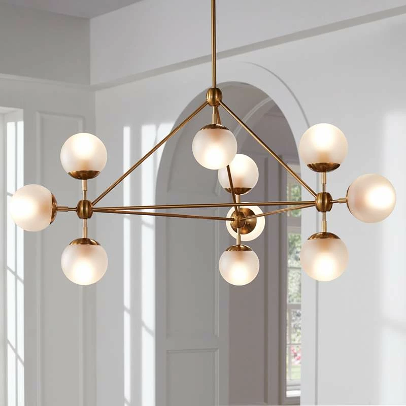 Possini Euro Gable 40 1/2" Wide Soft Gold Modern 10-Light Chandelier 3 Possini Euro Gable 40 1/2" Wide Soft Gold Modern 10-Light Chandelier