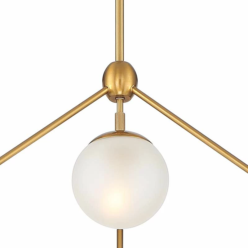 Possini Euro Gable 40 1/2" Wide Soft Gold Modern 10-Light Chandelier 6 Possini Euro Gable 40 1/2" Wide Soft Gold Modern 10-Light Chandelier - Image 4